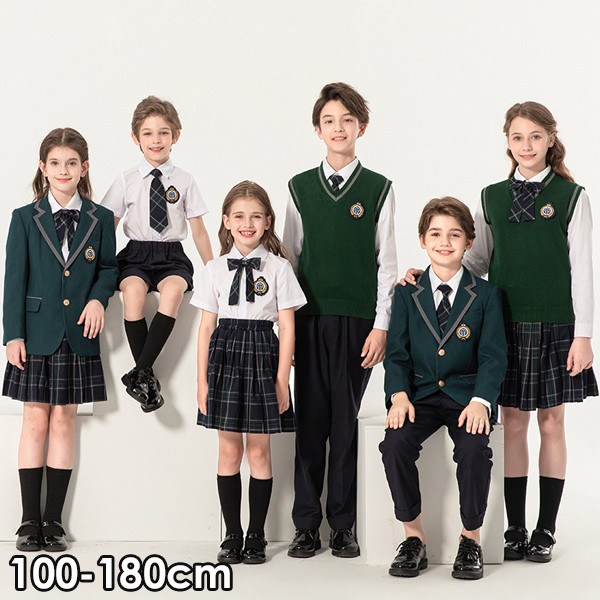キッズフォーマルスーツ 学生服 100-180cm ピアノ発表会 入学式 卒業式 男の子 女の子 上下セット 制服