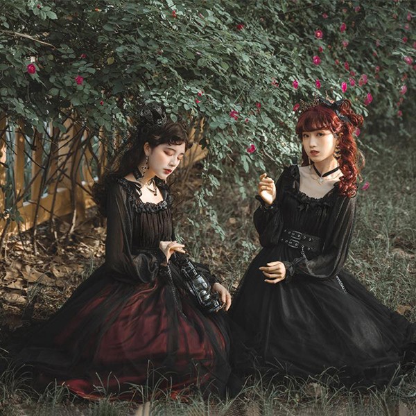 ロリータキラー ワンピース Lolita OP ロング丈 ショート丈 通販 文化祭 学園祭 コスプレ衣装 ハロウィンコスチューム コスプレ