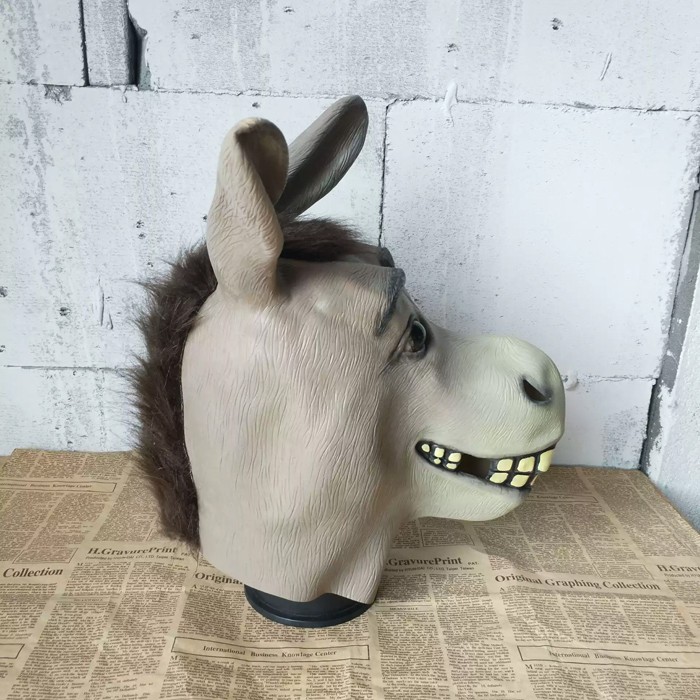パーティーグッズ マスク コスプレ ろば コスプレ パーティーグッズ お面 コスチューム 小道具 ふわふわ ハロウィン 変装 変顔 仮装舞踏会 大人サイズ イベント用品 仮面舞会 面白い 被り物 ゲーム 宴会 忘年会 仮装 変装