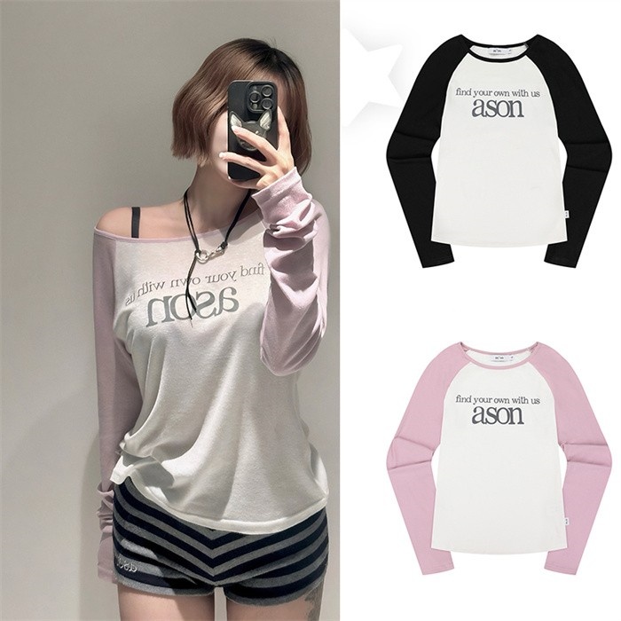 SORBET LONG SLEEVE シャツ 韓国風 レディース シンプル おしゃれ 2色 ブラックピンク