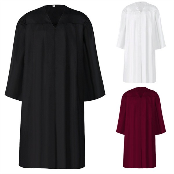 牧師服 神父 ローブ キリスト教 聖歌隊 ガウン 合唱 宣教服 大人用 セレモニー衣装 コスチューム 記念劇 発表会 クリスマス M XL 黒 白